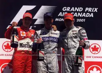 Michael Schumacher, Ralf Schumacher, Mika Häkkinen, 2001 Kanadai Nagydíj