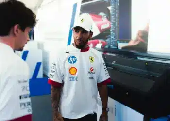 Lewis Hamilton és Charles Leclerc Miamiban, a HP eseményén