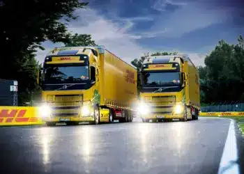 A DHL bioüzemanyagos F1-es kamionjai