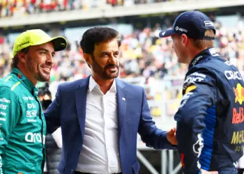 Max Verstappen, Fernando Alonso, Mohammed ben Sulayem, fia