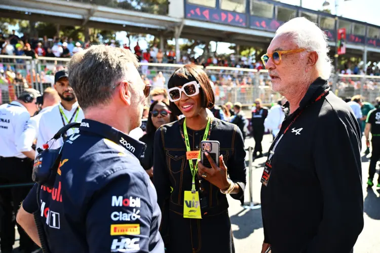 Christian Horner, Naomi Campbell, Flavio Briatore