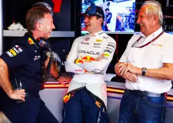 Christian Horner, Max Verstappen, Dr. Helmut Marko