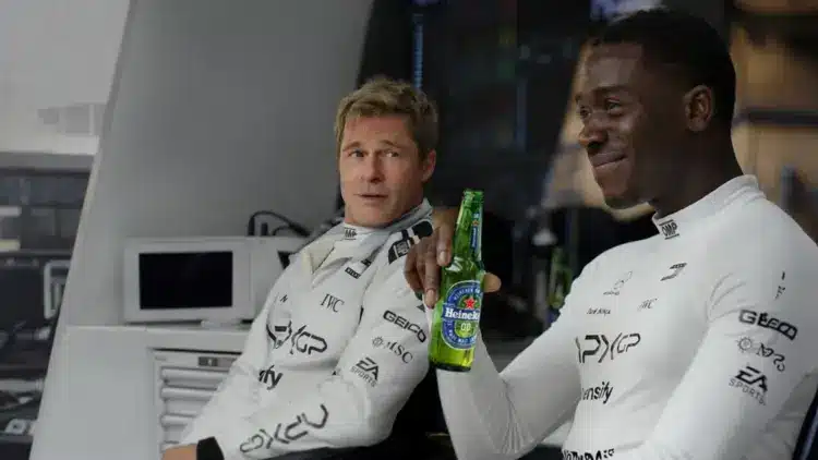 Heineken és F1 The movie (Brad Pitt, Damson Idris)
