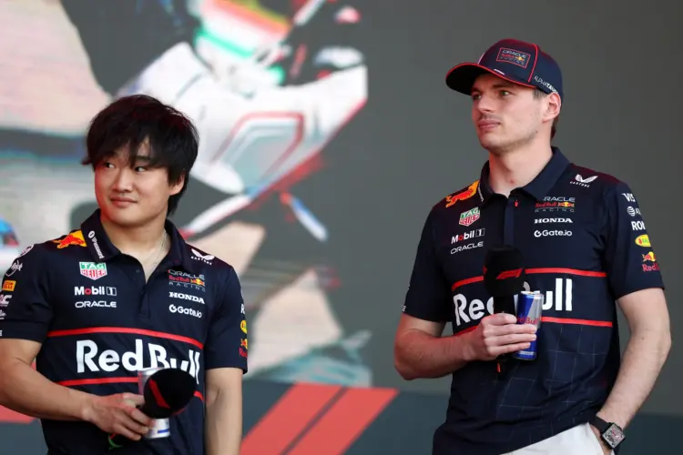Yuki Tsunoda, Max Verstappen
