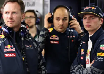 Max Verstappen, Gianpiero Lambiase, Christian Horner