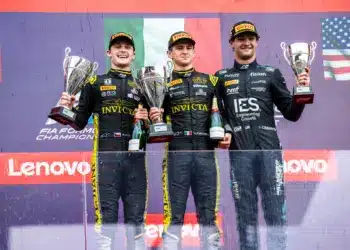 Roman Staněk, Leonardo Fornaroli, Jak Crawford a Hungaroring dobogóján, F2