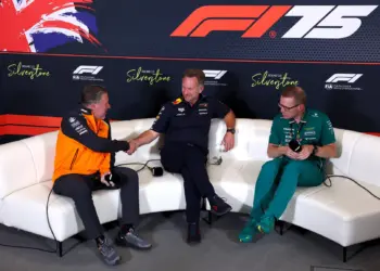 Zak Brown, Christian Horner, Andy Cowell, red bull