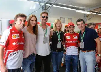 Fernando Alonso, Dasha Kapustina, Melanie Griffith, Felipe Massa, Antonio Banderas