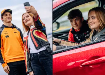 Amelia Dimoldenberg vezetni tanul, F1-es versenyzőktől