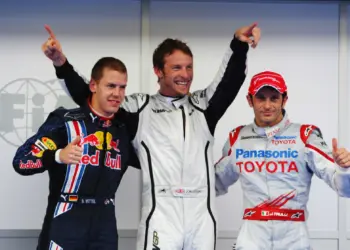 Jenson Button, Jarno Trulli, Sebastian Vettel