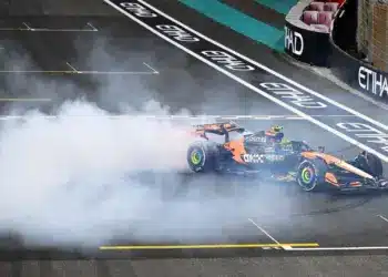 McLaren - Lando Norris ünneplés, F1 2025 Abu Dhabi