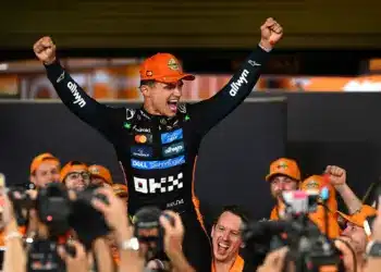 McLaren - Lando Norris ünneplés, F1 2025 Abu Dhabi