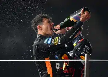 McLaren - Lando Norris ünneplés, F1 2025 Abu Dhabi