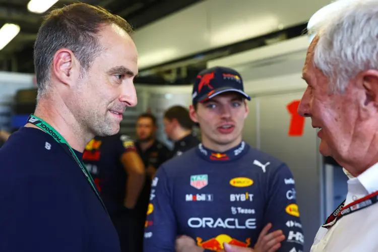 Helmut Marko, Oliver Mintzlaff, Max Verstappen, red bull
