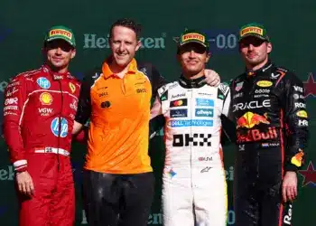 Lando Norris, Max Verstappen, Charles Leclerc
