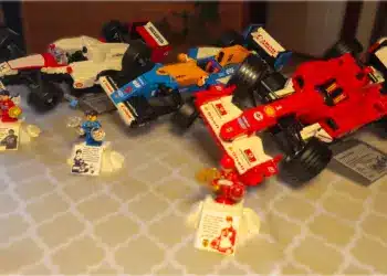 LEGO McLaren Ayrton Senna, Williams Nigel Mansell, Ferrari Michael Schumacher