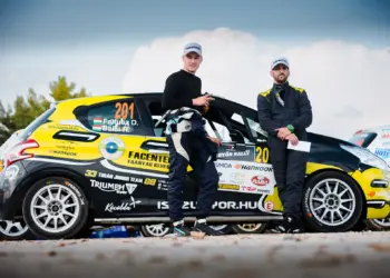 A Rally2 tavalyi bajnok párosa: Faltusz Dávid pilóta és Balai Róbert navigátor.
