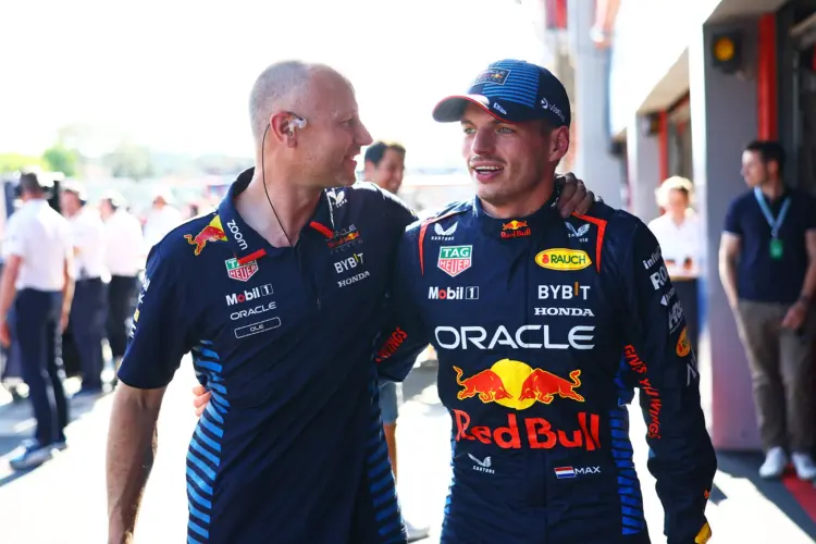 Ole Shack és Max Verstappen, 2024 Imola