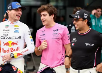 Max Verstappen, Franco Colapinto, Sergio Perez