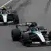 George Russell (Mercedes) elől, mögötte Andrea Kimi Antonelli (Mercedes) érkezik, F1 2026 Kanada