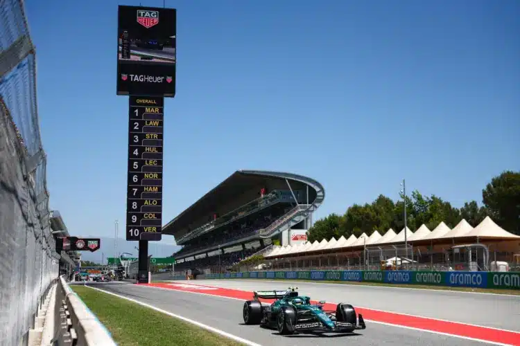 Fernando Alonso (Aston Martin(, 2025 Barcelona, F1 Spanyol Nagydíj